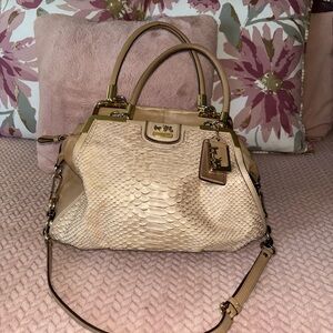 Coach Beige Leather Handbag